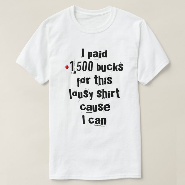 Camiseta pessoas muito rico (Frente do Design)