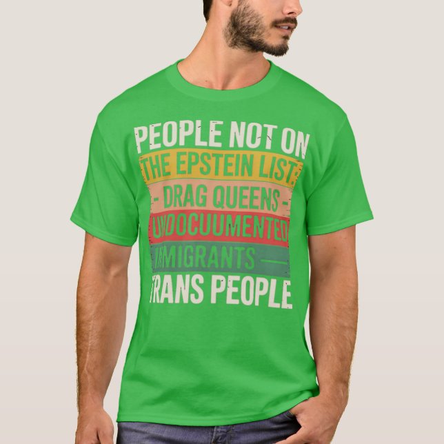 Camiseta Pessoas NÃO na lista de Epstein (Frente)