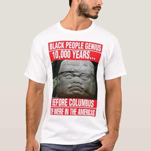 CAMISETA PESSOAS NEGRAS DO GÊNIO OLMEC NOS AMERICAS (Frente)