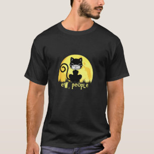 Camiseta Pessoas Nojentas Gato Gato Preto Gato Lua Gato Com