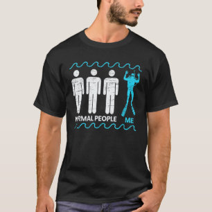 Camiseta Pessoas Normais Eu Mergulho Aquaholic Aquático