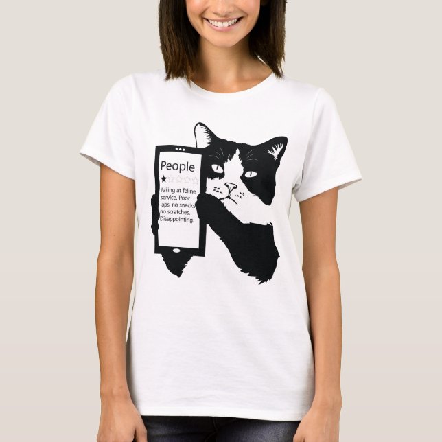 Camiseta Pessoas One Star, Gato Engraçado (Frente)