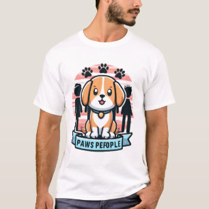 Camiseta Pessoas Pessoas Engraçadas Cão e Igualdade Humana