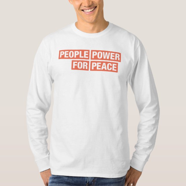 Camiseta Pessoas Power for Peace Advocacy Teams Long Sleeve (Frente)
