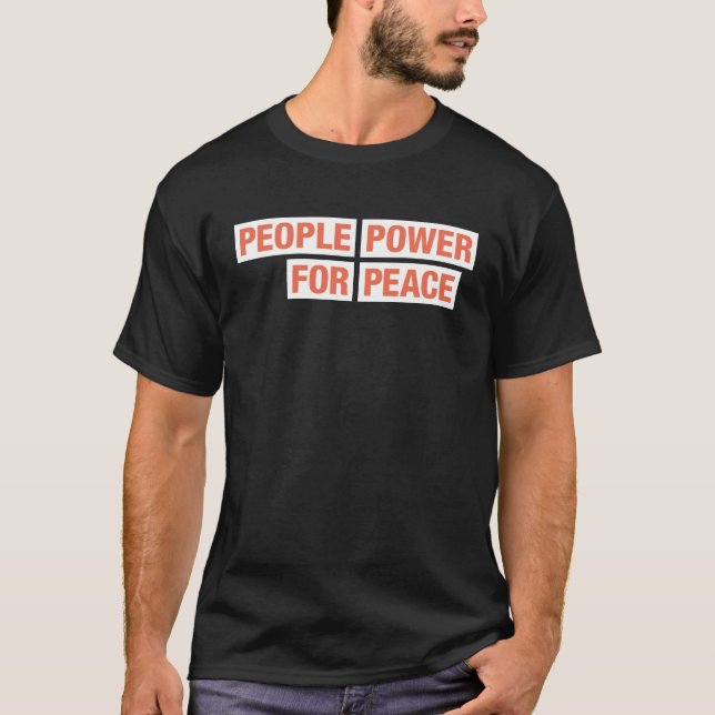 Camiseta Pessoas Power for Peace Advocacy Teams T-Shirt Dar (Frente)