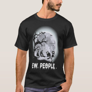 Camiseta Pessoas ruins Halloween Gato Preto Bruxa Meowy Gat
