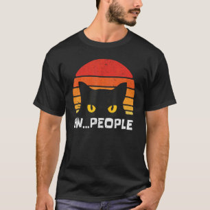 Camiseta Pessoas ruins Presente engraçado Gato preto Anti S