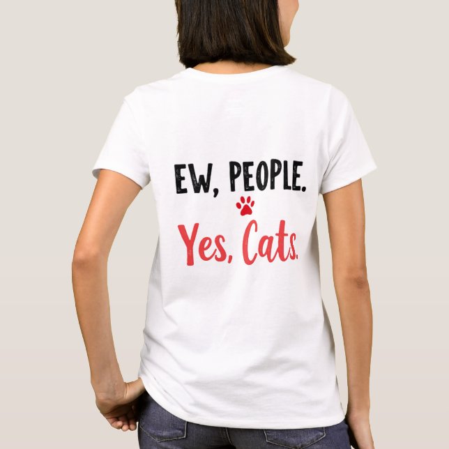 Camiseta Pessoas ruins Sim Gatos (Verso)