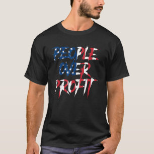 Camiseta Pessoas sobre o lucro Dia do trabalho para menmulh