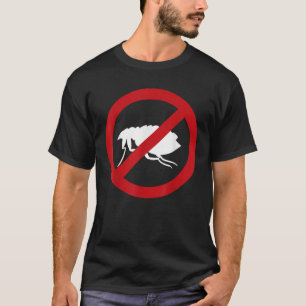 Camiseta Pest Control Flea Sinal Gag Halloween Dift No Flea