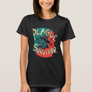 Camiseta Peste Sobrevivente de Peste Médica Medieval Cérebr