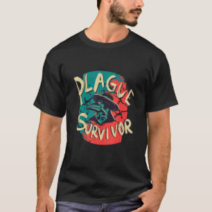 Camiseta Peste Sobrevivente de Peste Médica Medieval Cérebr
