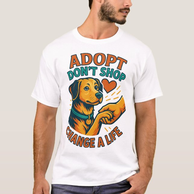Camiseta Pet Adopt Love (Frente)