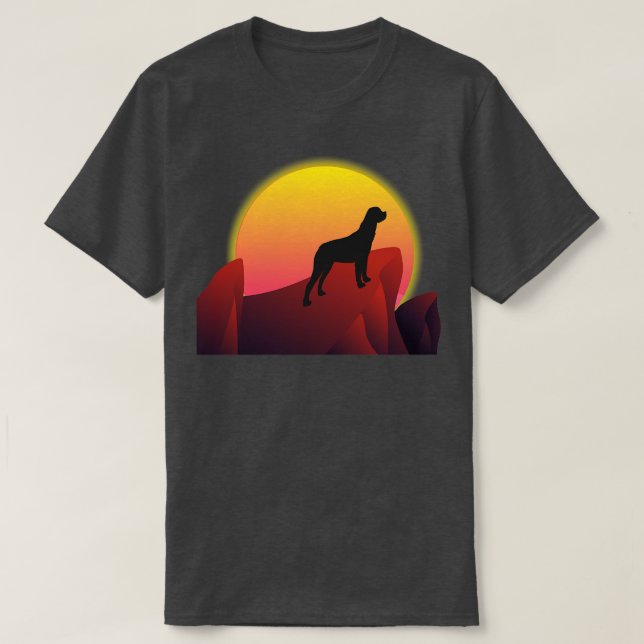 Camiseta Pet Animais Rottweiler com Presente de Cão (Frente do Design)