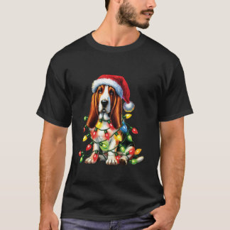 Camiseta Pet Animal Basset Hound Dog Lover Santa Cristo