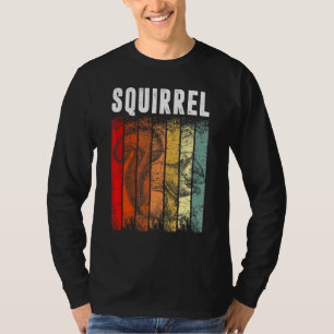 Camiseta Pet Animal De Pet De Esquilo Com Tema Retroativo V