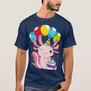 Camiseta Pet Animal Festa de aniversário Axolotl Proprietár