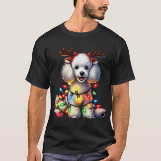Camiseta Pet Animal Lovers Xmas Poodle Dog Reindeer Christm