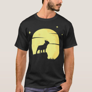 Camiseta Pet Animal Moon Frenchie Proprietário de Cachorro 