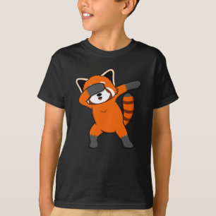 Camiseta Pet Animal Pandas Lover Gra, Um Pé Corinto Vermel
