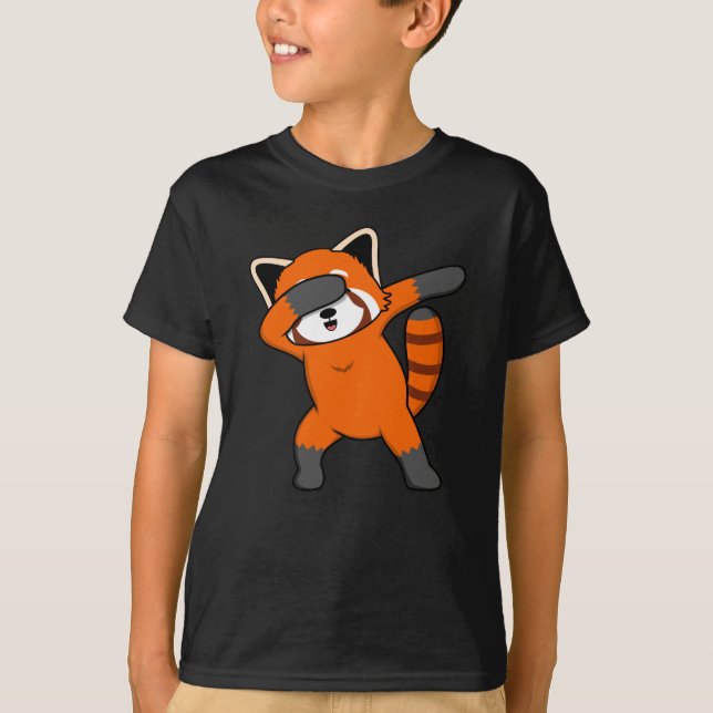 Camiseta Pet Animal Pandas Lover Gra, Um Pé Corinto Vermelh (Frente)