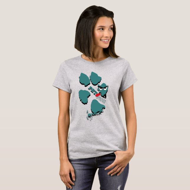Camiseta Pet Aprovada Paw Art Tee (Frente Completa)