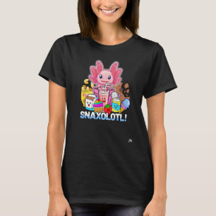 Camiseta Pet Axolotl - Snaxolotl - Snacks Cutes, Engraçados