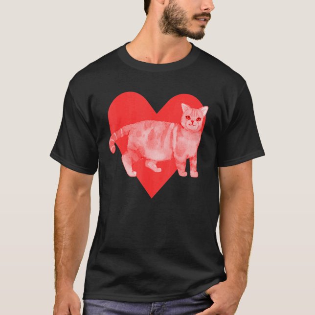 Camiseta Pet Bonito de Coração Vermelho Melhor Cabelo Ameri (Frente)