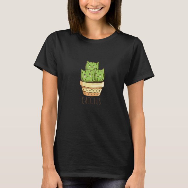 Camiseta Pet Cat Cactus Serape Cactus plantas mexicanas Fie (Frente)