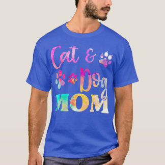 Camiseta Pet Cat Dog Mãe Para Mulheres, Dia de as mães