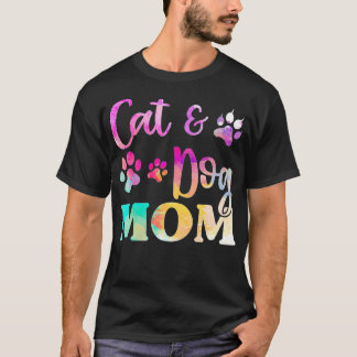 Camiseta Pet Cat Dog Mãe Shirt Para Mulheres, Dia de as mãe