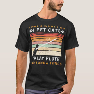 Camiseta Pet Cats, Toco Flauta, E Sei Coisas Engraçadas