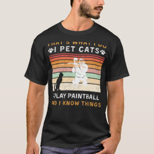 Camiseta Pet Cats, Toco Paintball, E Sei Coisas Fu