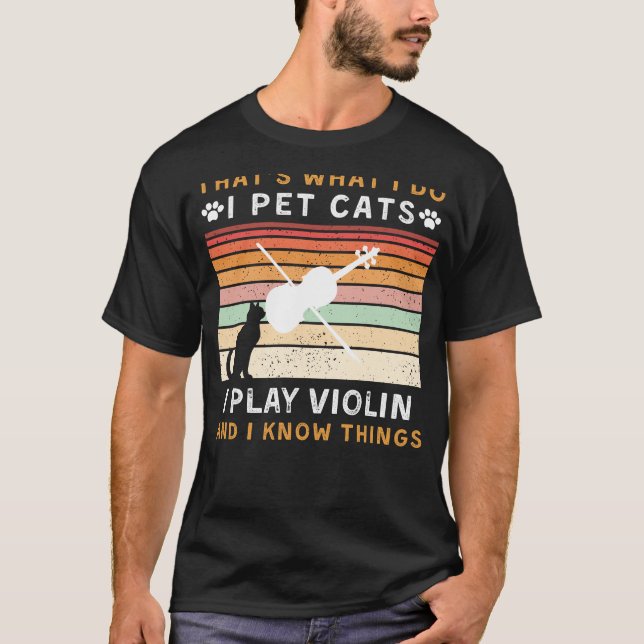 Camiseta Pet Cats, Toco Violino, E Sei Coisas Engraçadas (Frente)
