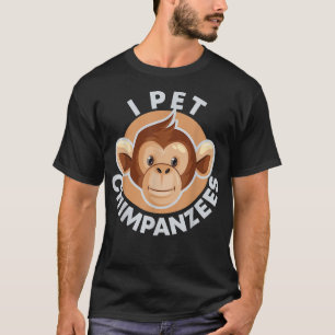 Camiseta Pet Chimpanzés Cute Animal Head Face Kawaii Chi