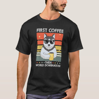 Camiseta Pet Coffee Dog Breed Siberian Husky