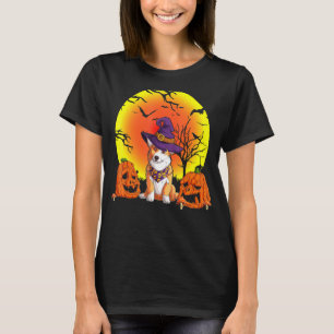 Camiseta Pet Corgi Cachorro Corgi Testemunho de Chapéu de B