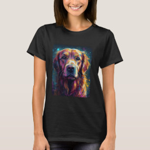 Camiseta Pet de amantes de Ouro bonito de vintage
