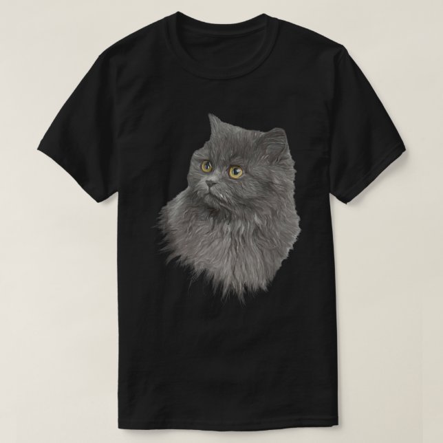 Camiseta Pet De Gato Persa, Design De Novo Para Kitten, Gat (Frente do Design)