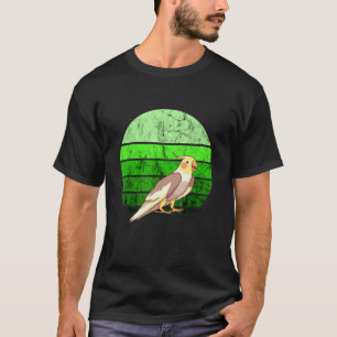 Camiseta Pet de Papagaio-Cockatiel de Aves Retro Vintage