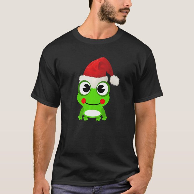 Camiseta Pet de Papai Noel, Sapo, bonitinho, fez natal, mul (Frente)