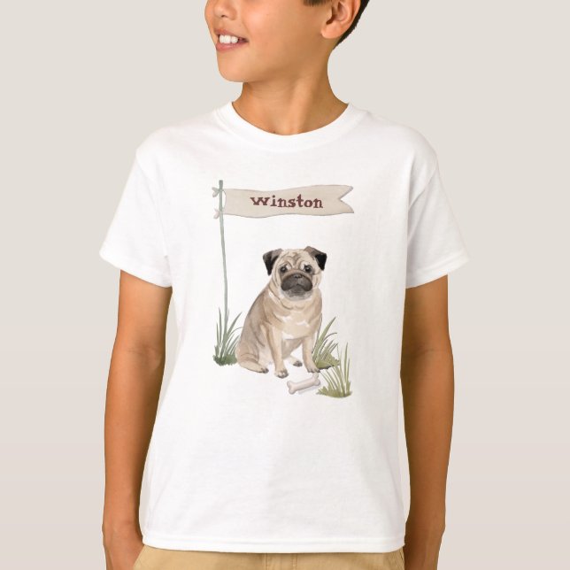 Camiseta Pet Dog de Nome Personalizado (Frente)