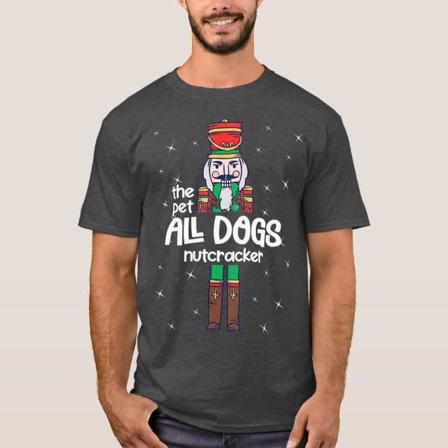 Camiseta Pet Dogs Nutcracker Family Correspondendo Engraçad (Frente)