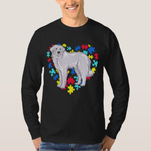 Camiseta Pet Excelente Pirenéus Autismo Mês De Consciência