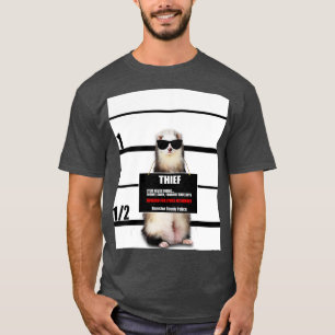 Camiseta Pet Ferret Funny Ferret Thef Mugshot Gift Gift