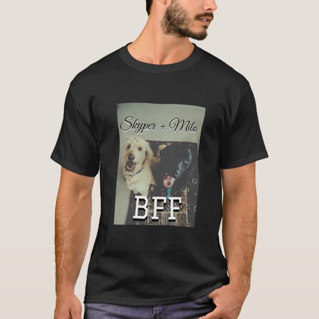 Camiseta Pet Frities adiciona nome e foto animal amor (Frente)
