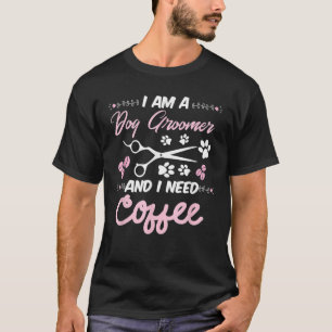 Camiseta Pet Groomer de Cães de Cão, Natal bonito