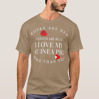 Camiseta Pet Guiné Bonita, Porco, Dizendo Que Eu Amo Vocês,