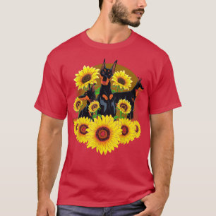 Camiseta Pet Hippie Sunflower Dog Floral Do