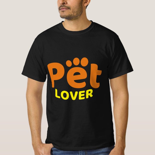 Camiseta Pet Lover Engraçado Texto (Frente)